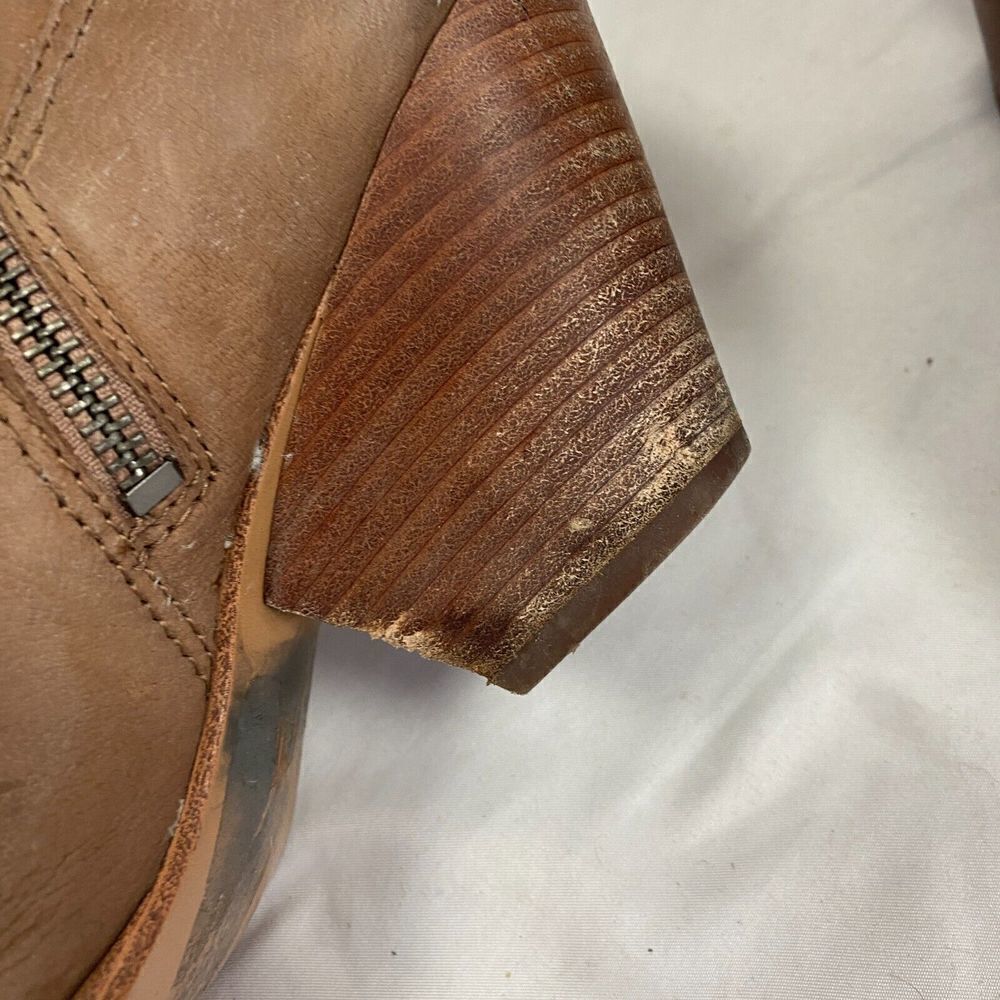 Frye Women's Reina Sand Leather Western Ankle Zip Bootie 3479258 Size 8.5 - Picture 4 of 10